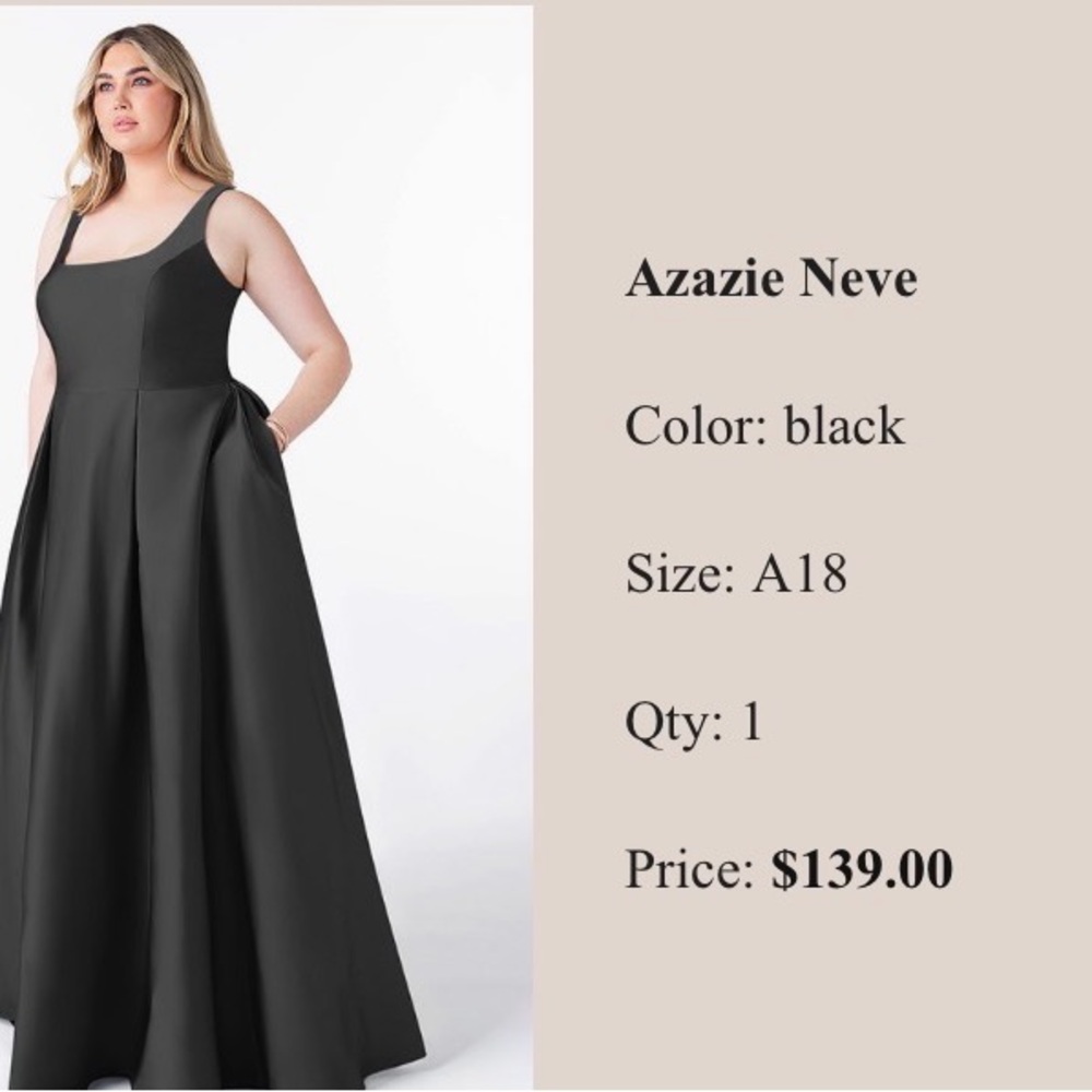 Azazie Neve Maxi Dress in Black